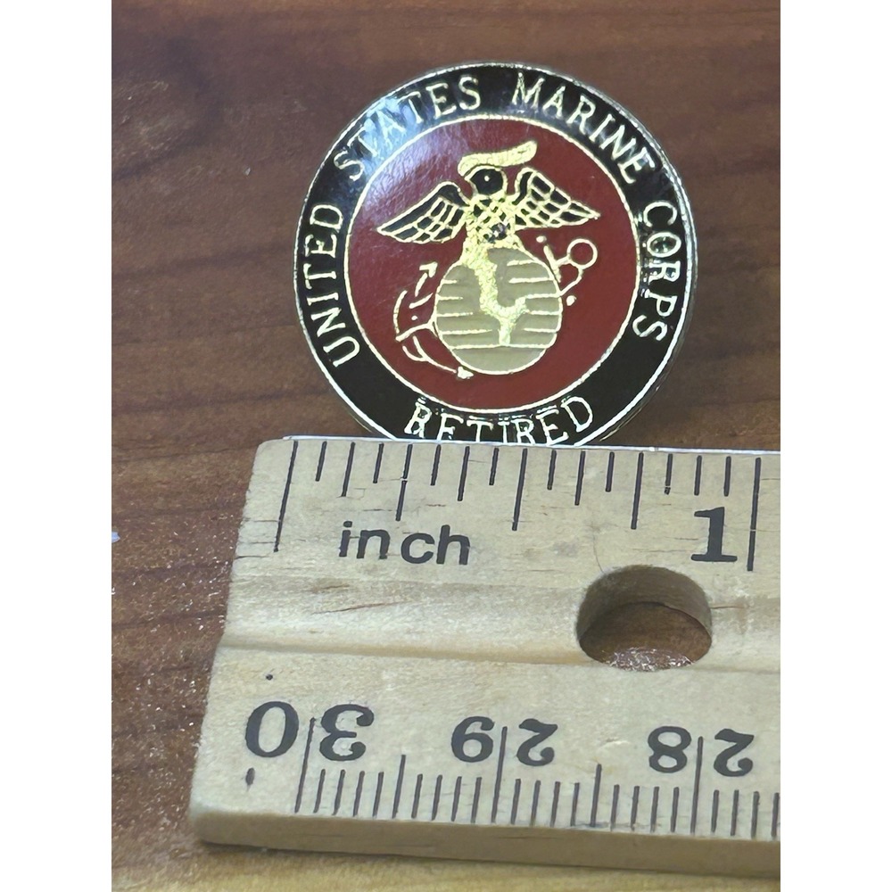 United States Marine Corps Retired Pin Lapel Enamel Collectible - Picture 3 of 3